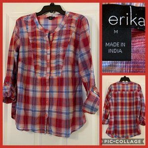 Erika lightweight 100% cotton plaid but